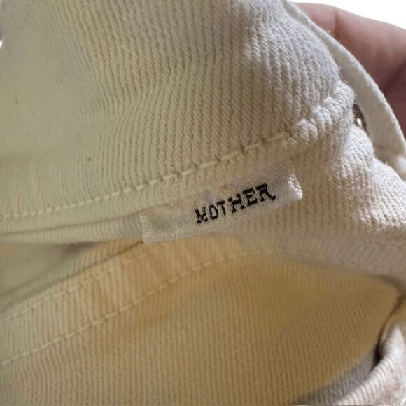 Mother Women's Denim Sleeping Beauty Runaway Flare Jeans Cream Size 27 NWOT - Picture 8 of 12